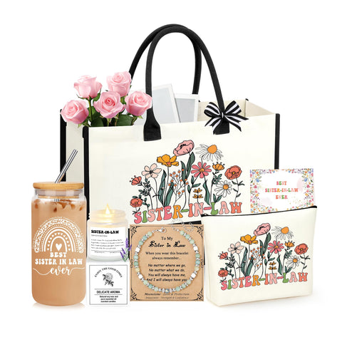 GQDECOR bolsa de algodón, regalo práctico para cuñada y uso diario