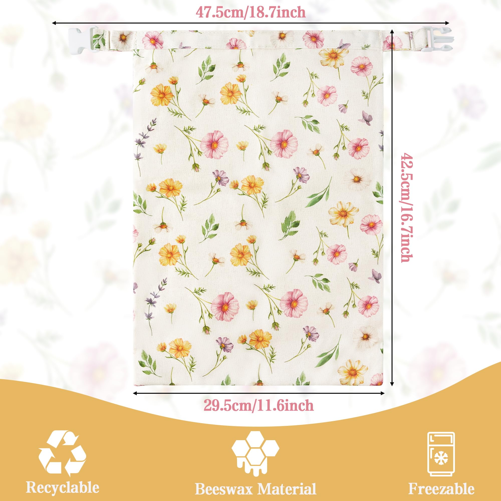 GQIRIL bolsa pan encerada dos-en-uno, ideal para conservar pan y almacenar frutas