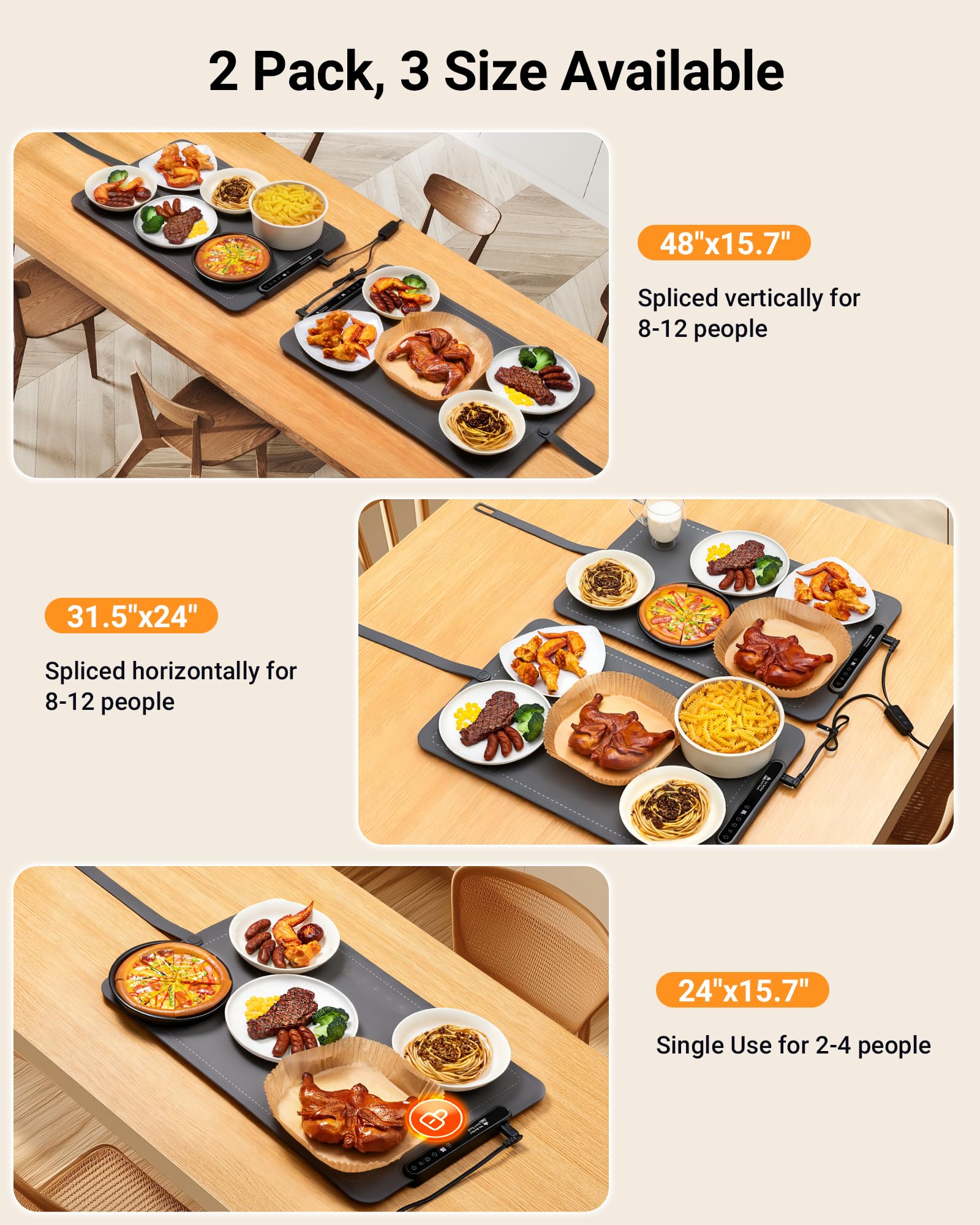 Gracenal manta calentadora para buffets, expansión de superficie para más platos