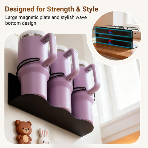 Gracenal organizador para botellas Stanley 40 oz, almacenamiento seguro.