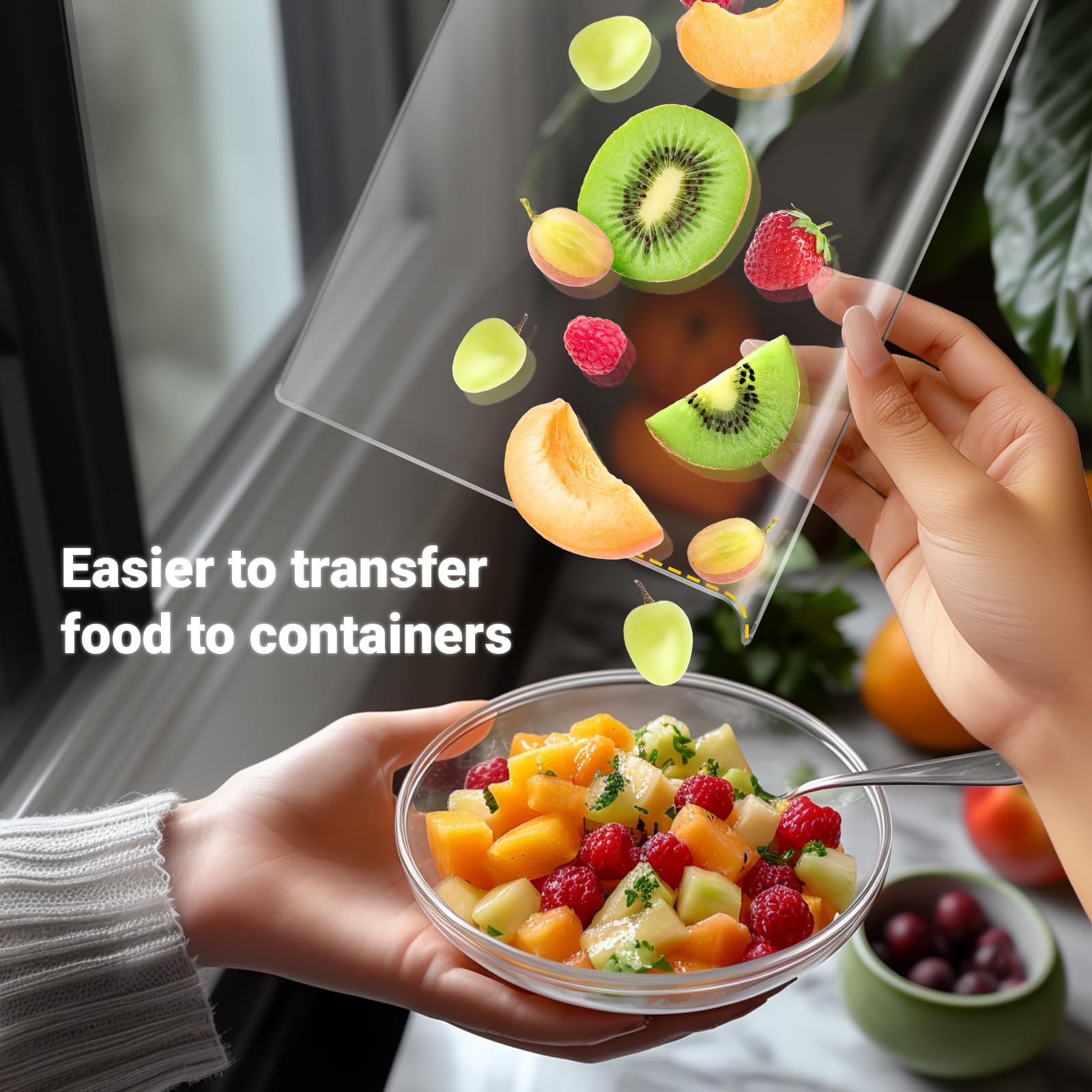 Gracenal superficie acrílica transparente que complementa la cocina