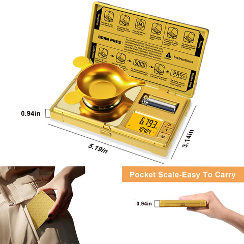 GRAM PRES funda protectora de ABS para transportar la balanza con seguridad.