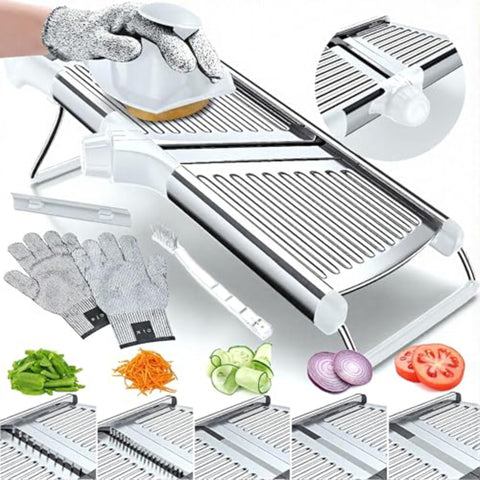 Gramercy Mandolina Ajustable con control de grosor para rebanadas uniformes