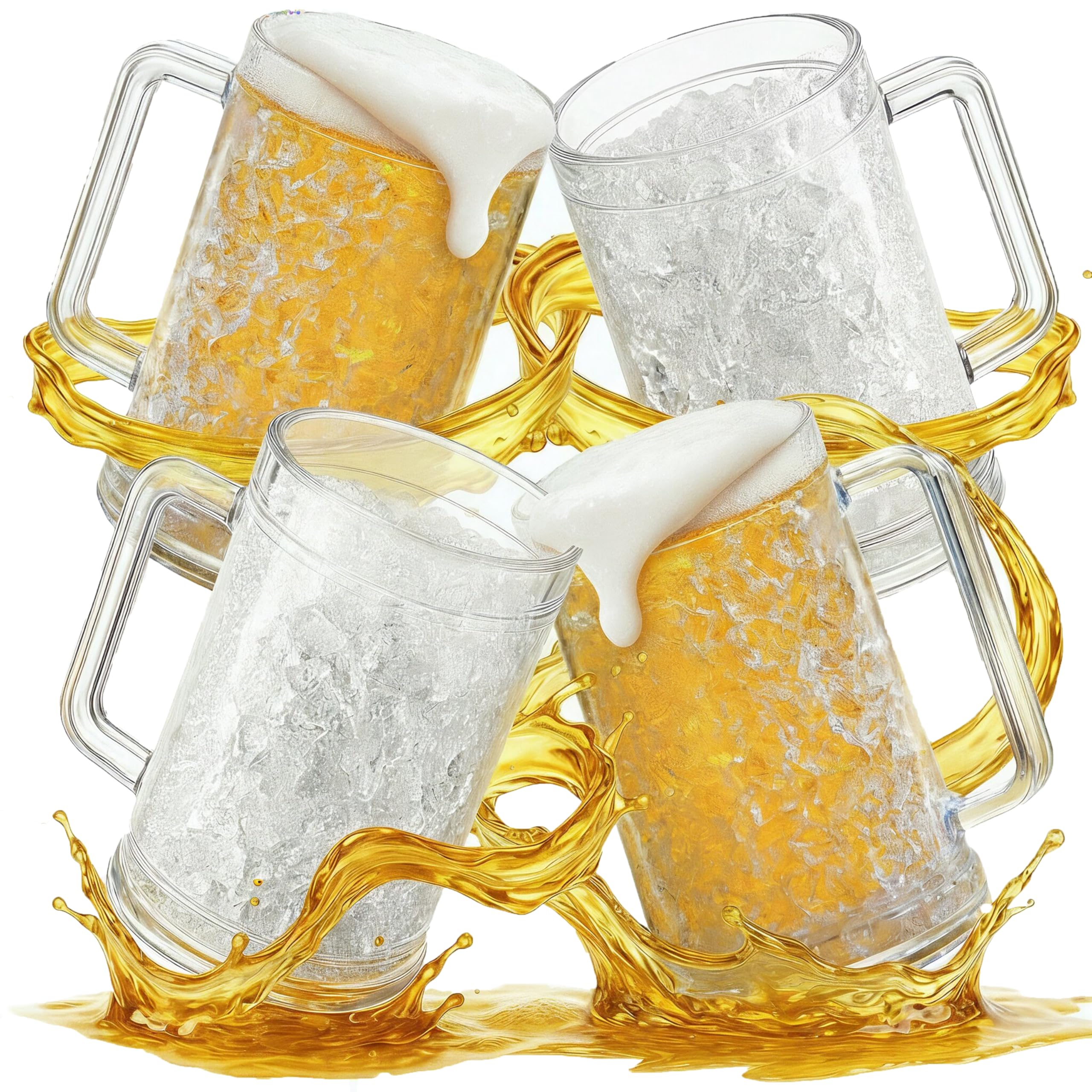Granatan jarras de cerveza con gel muestran enfriamiento que puede durar hasta 1,5 horas