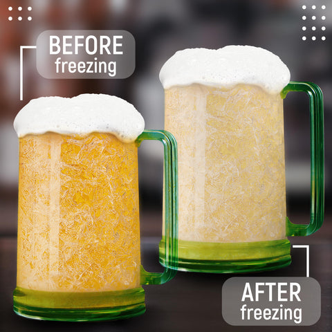 Granatan vaso cerveza frío todo el día sin hielo.