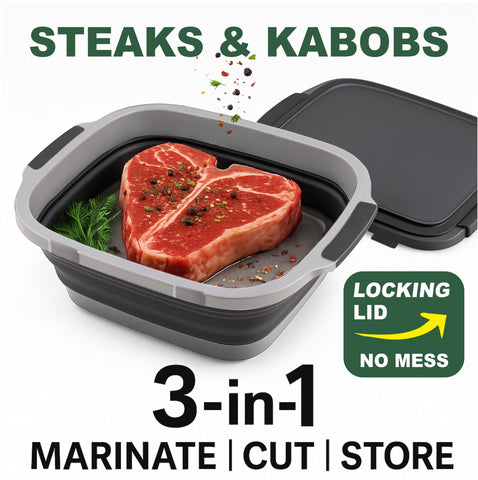 Grande Home BBQ Prep Tub con tapa de cierre seguro para conservar frescura