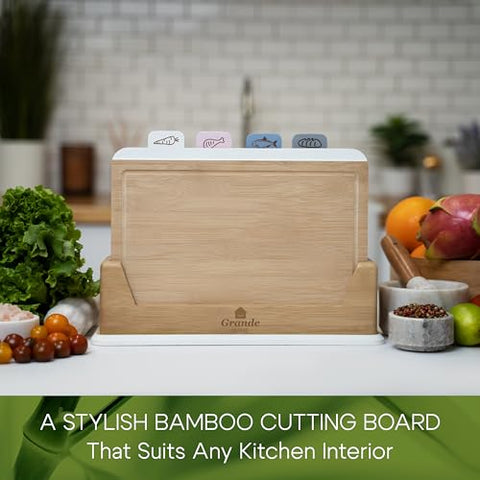 Grande Home: tabla de corte para carnes en bambú con surco para jugos y limpieza.