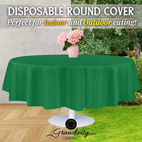 Mantel plástico verde de Grandipity aporta elegancia a cualquier evento