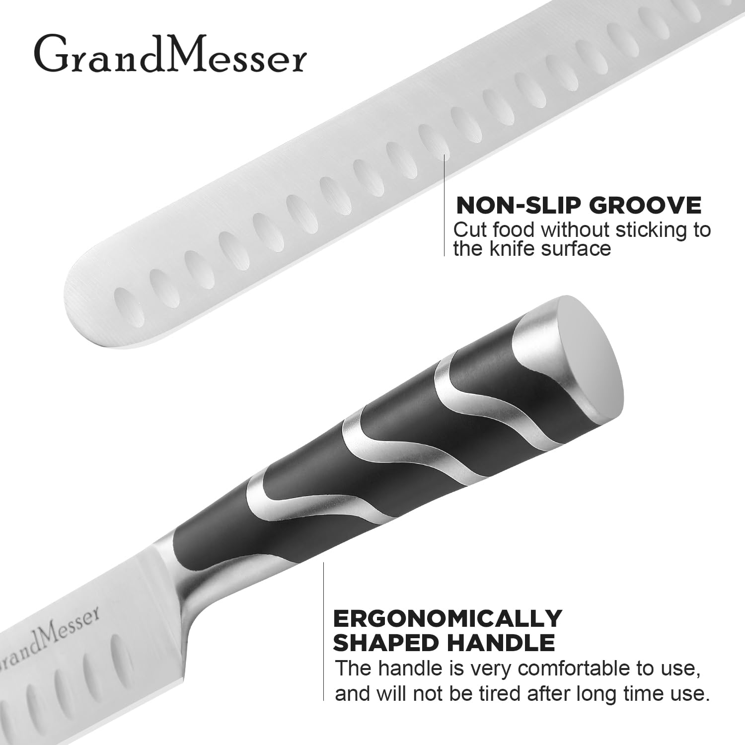 GrandMesser cuchillo de trinchar, construcción 100% forjada para durabilidad.