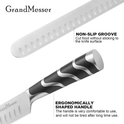 GrandMesser cuchillo de trinchar, construcción 100% forjada para durabilidad.
