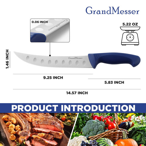 GrandMesser mango ergonómico con soporte para los dedos facilita uso prolongado