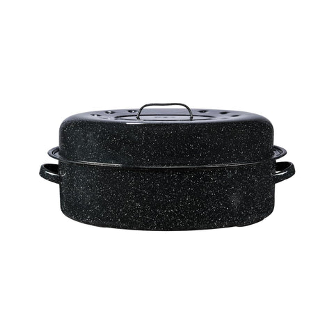 Granite Ware asador oval cubierto de 20 libras para asados uniformes