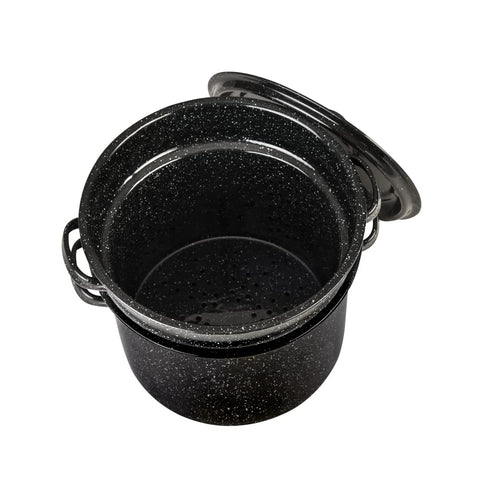 Granite Ware cocción uniforme gracias al núcleo de acero al carbono.
