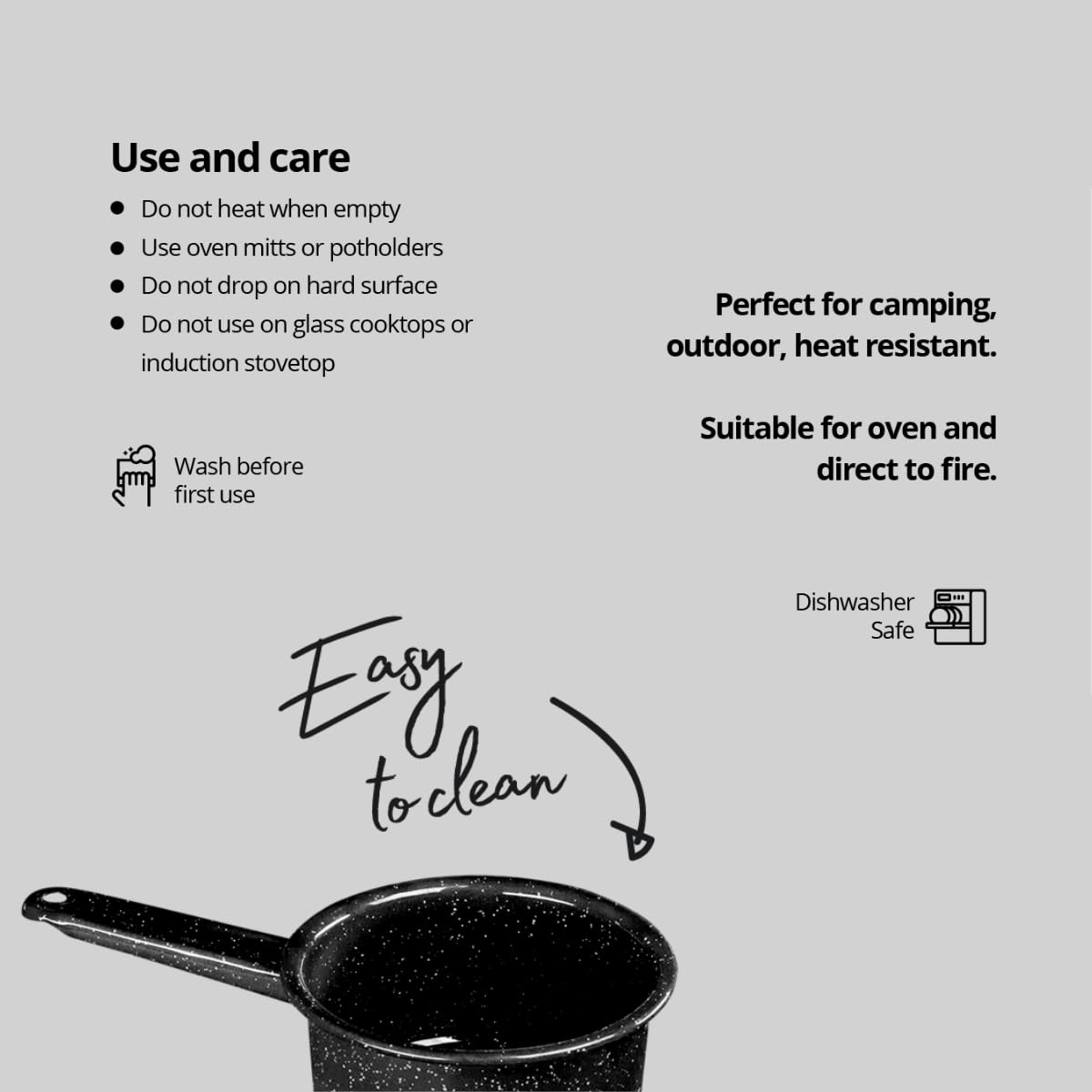 Granite Ware cazo versátil para uso diario y camping