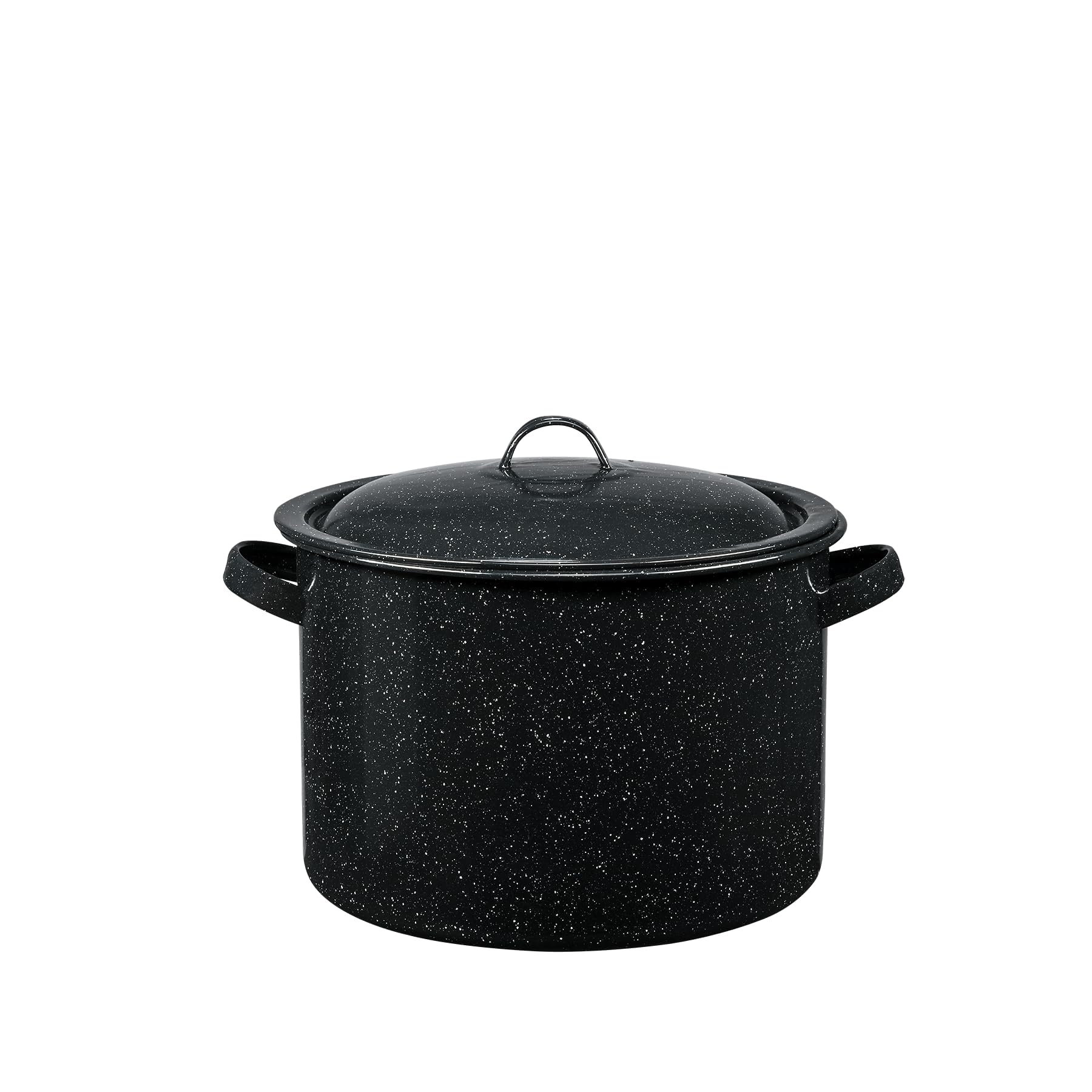 Olla Granite Ware con recubrimiento de vidrio para calor uniforme.