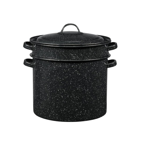 Granite Ware olla-pasta 7-25qt tapa con inserto colador para escurrir.
