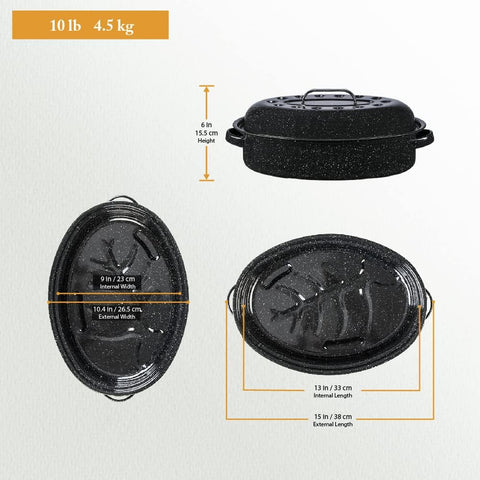 Granite Ware superficie antiadherente natural libre de PFOA y PTFE para cocinar con confianza.