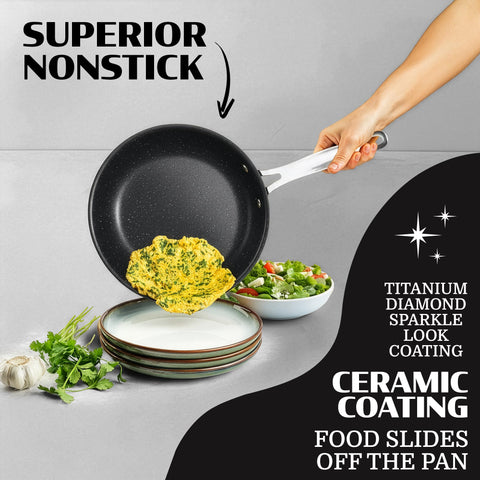 Granitestone Ceraluxe: sartén cuadrada de 9,5 pulgadas para recetas amplias