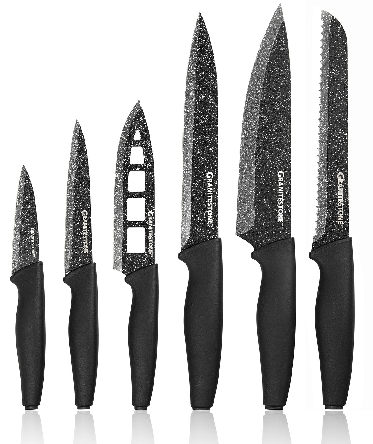 Granitestone Nutriblade: cuchillo Santoku con filo preciso para picar verduras.