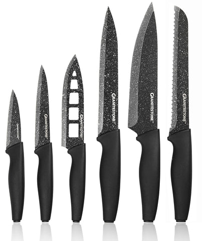 Granitestone Nutriblade: cuchillo Santoku con filo preciso para picar verduras.