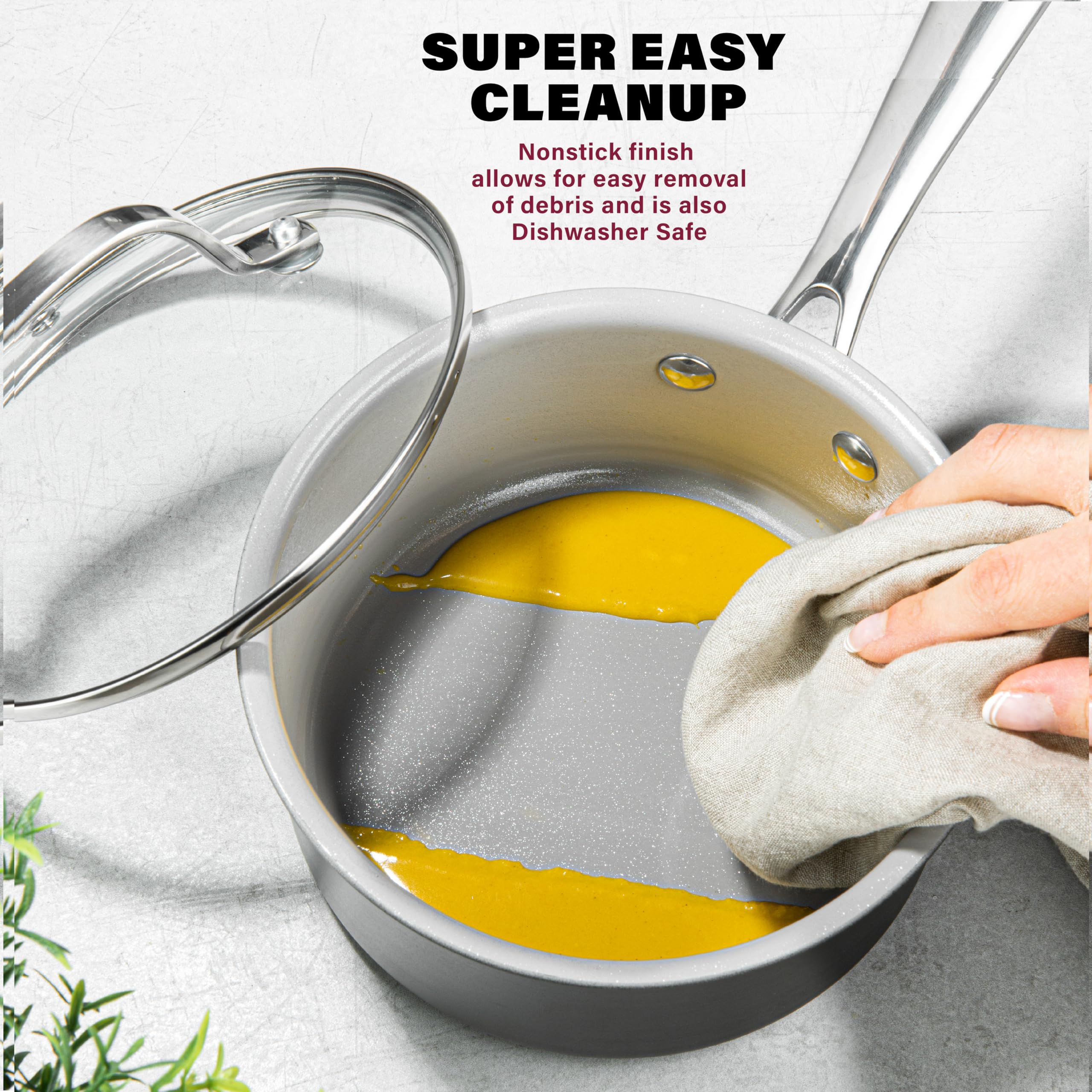 Granitestone Pro superficie antiadherente diamante facilita la liberación de alimentos
