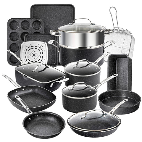 Granitestone True 20pc set, conjunto completo para cocinar en todas las estufas y horno.