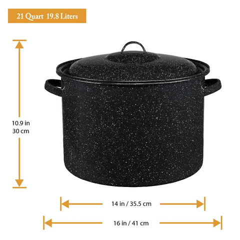 Granite Ware distribución de calor uniforme para cocción homogénea.