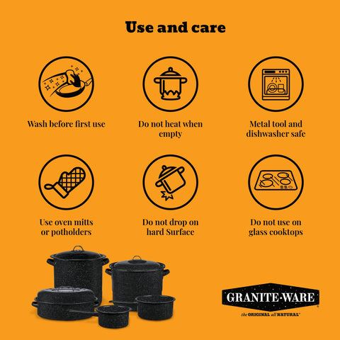 Granite Ware ideal para porciones grandes y comidas en familia.