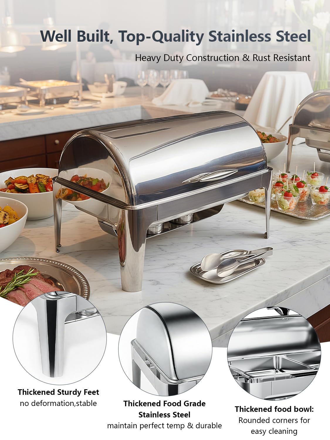 Granvell 13QT, pan de alimentos tamaño medio, versatilidad para porciones.