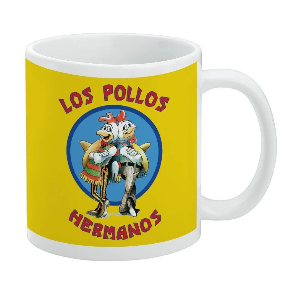 GRAPHICS & MORE Breaking Bad Los Pollos Hermanos, taza cerámica blanca de 11 oz para café diario.