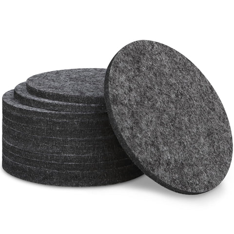 GravGrow posavasos de fieltro gris, conjunto de 12, para proteger superficies.