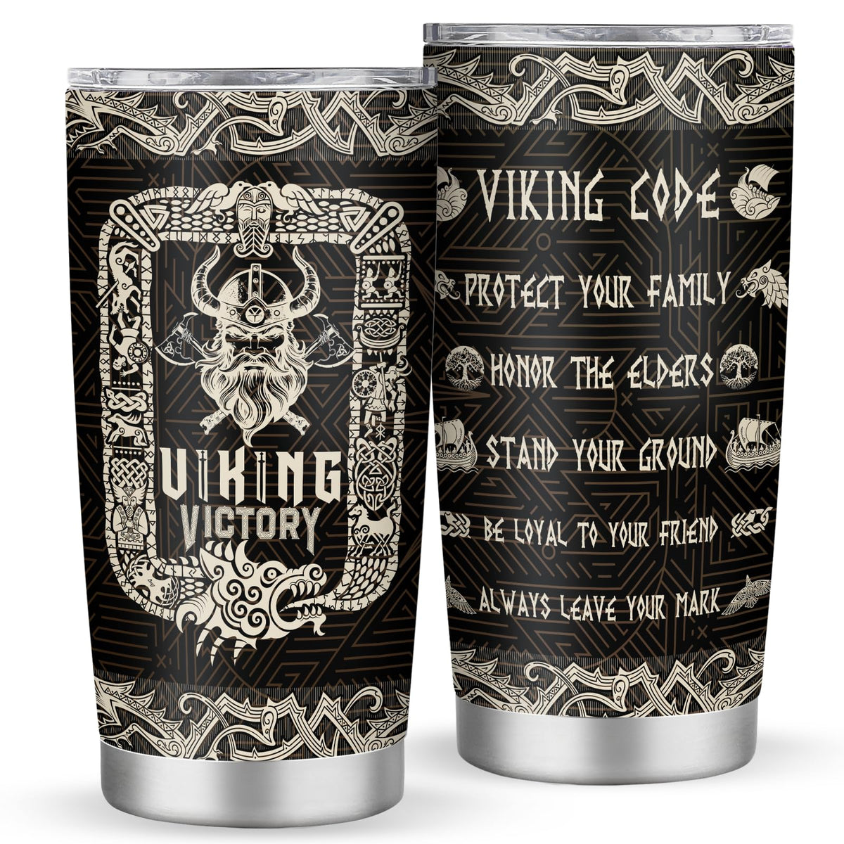 Taza vikingo de Grawmise con escudo: regalo ideal para amantes de la cultura nórdica.