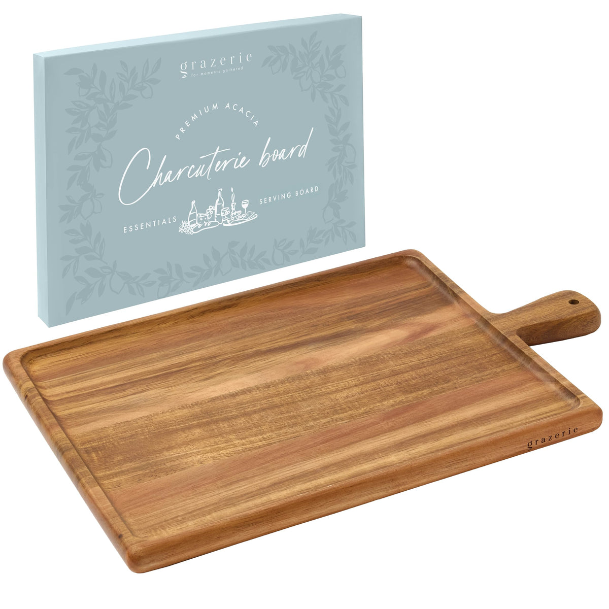 Grazerie tablero charcutería con asa para servir con estilo.