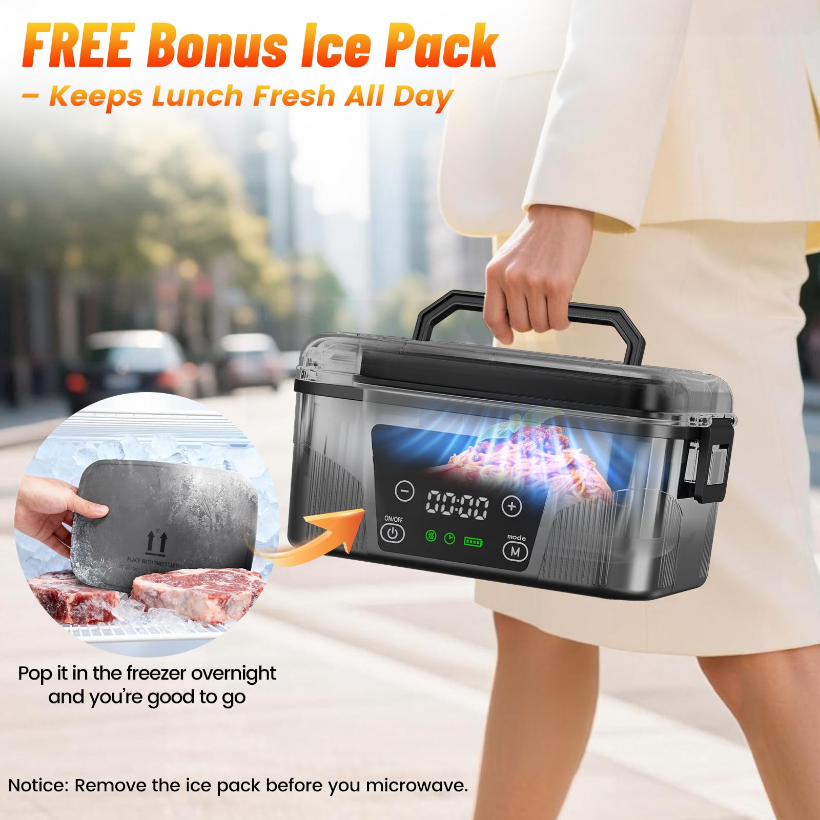 Accesorios incluidos: bolsa aislante, cubiertos y bandeja de hielo de Great Dachong.