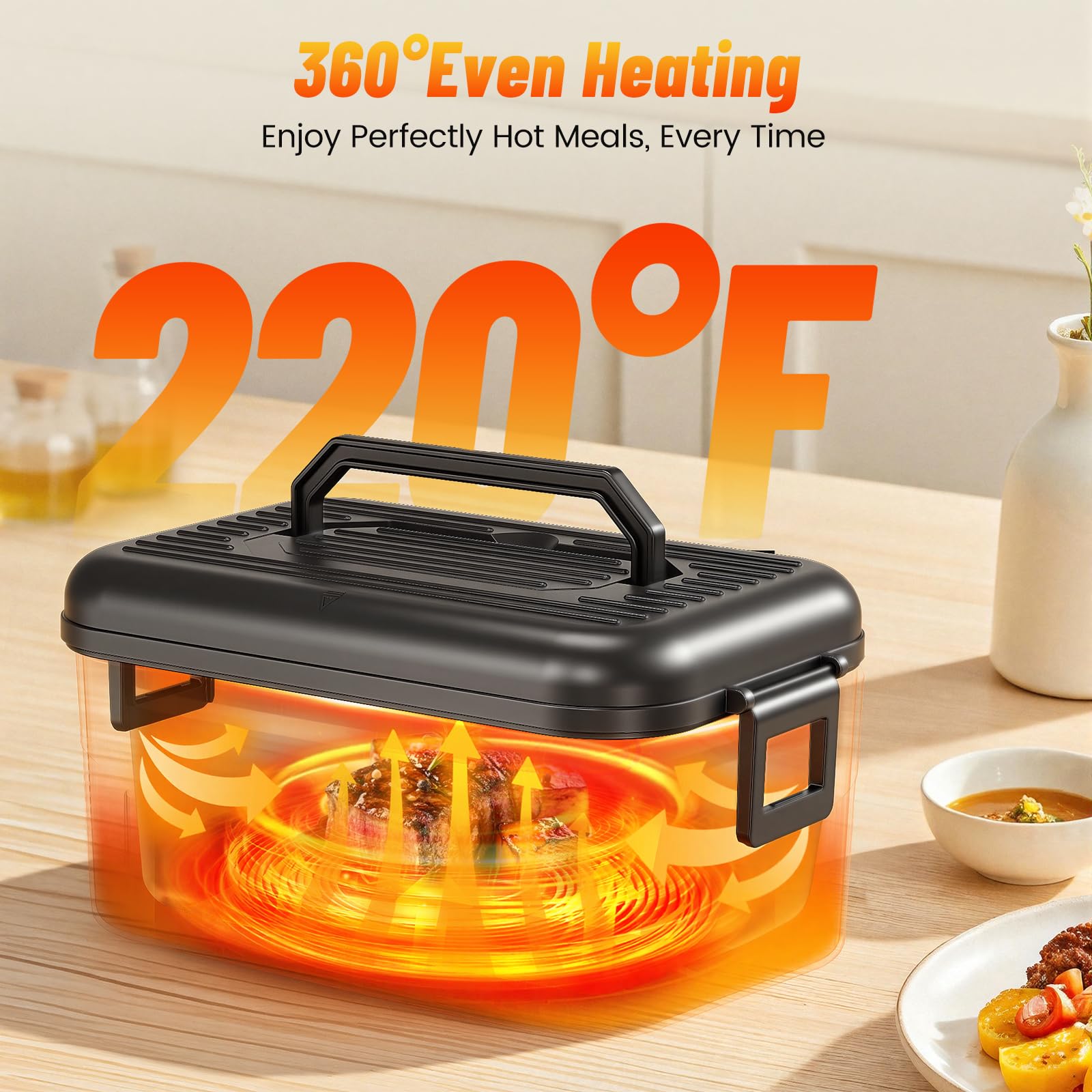 Capacidad de 1.5L en la fiambrera Great Dachong para porciones completas.