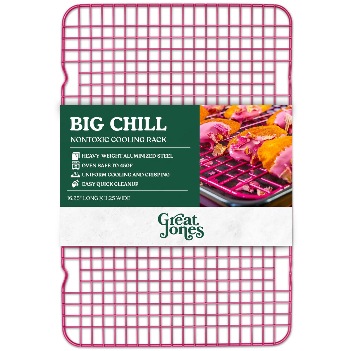 Rejilla Great Jones Big Chill para enfriar galletas con buena aireación.