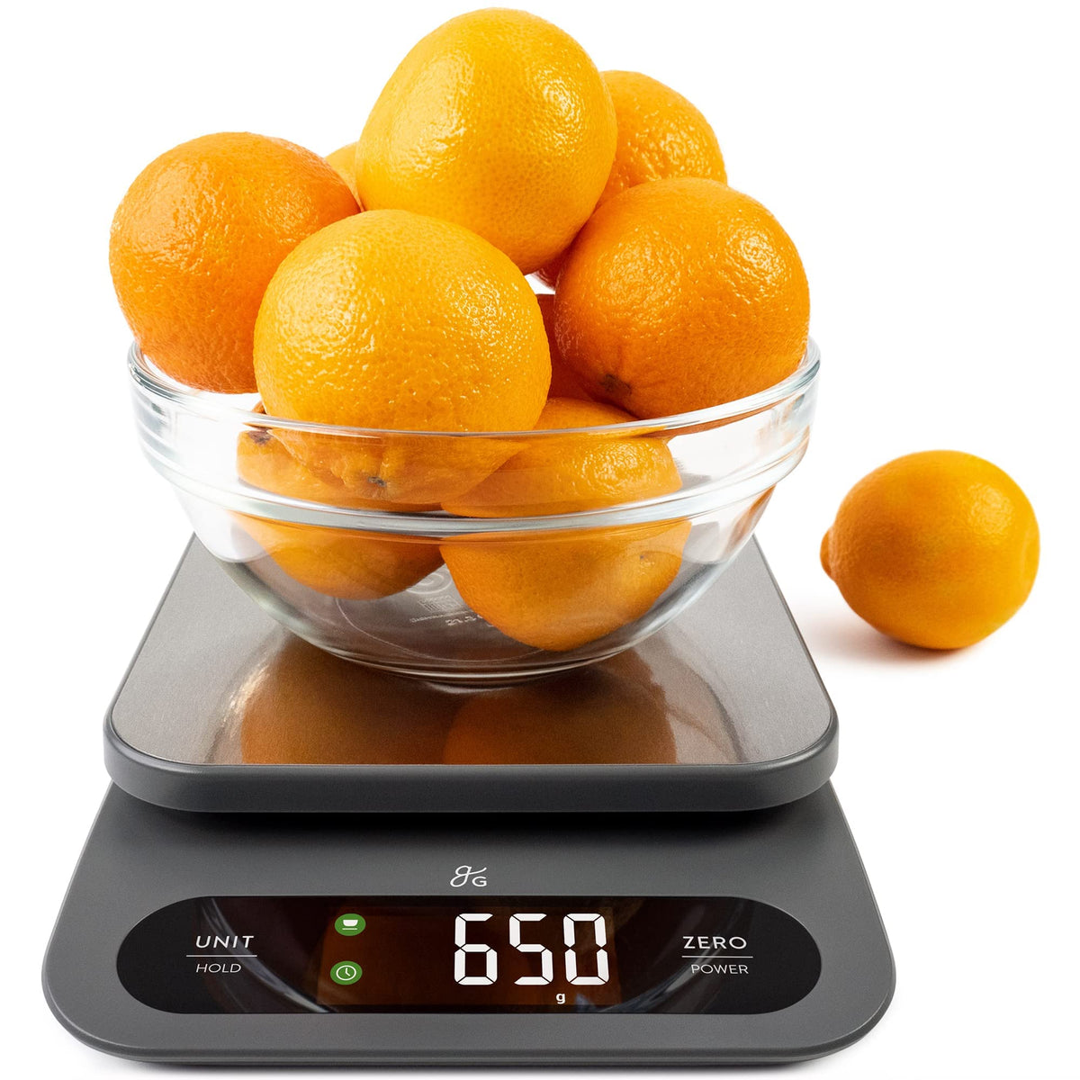 Balanza digital Greater Goods con plataforma de acero inoxidable para recetas precisas