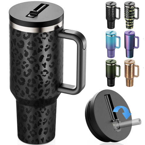 Tumbler Greatyos 40oz con manija para transporte diario.