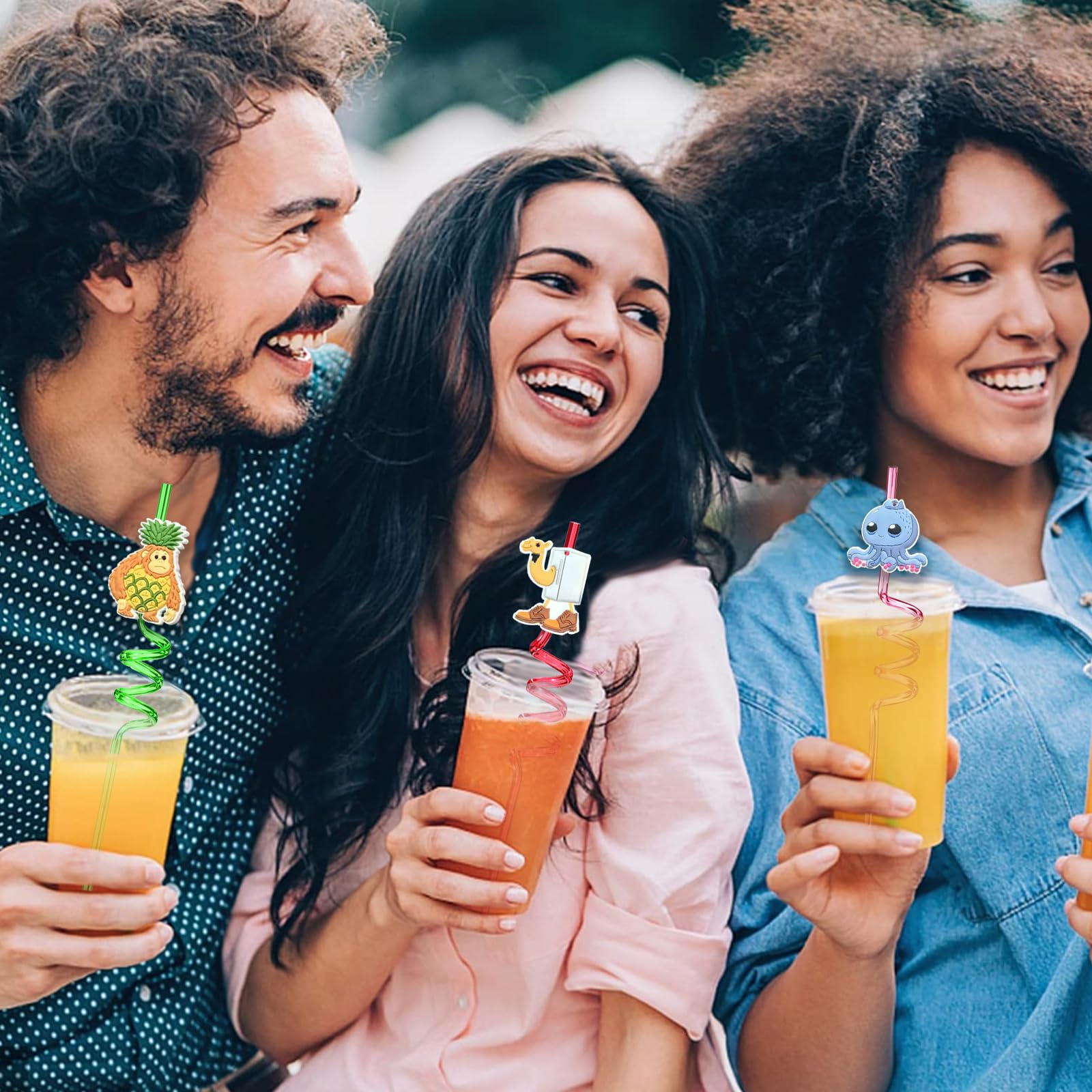 Pajitas Greawod reutilizables, almacenamiento compacto para fiestas y reposición rápida.