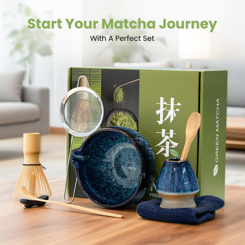 Grebilux batidor de matcha de bambú crea espuma densa y suave.
