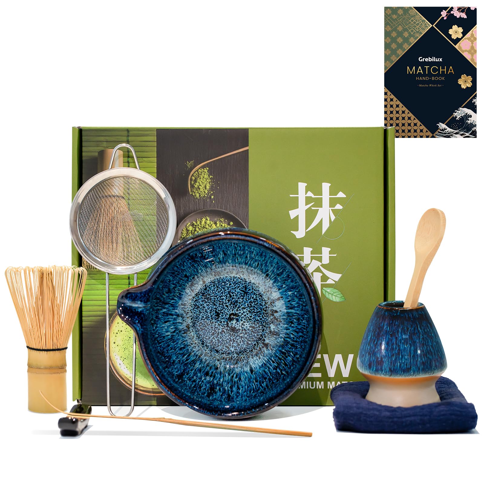 Grebilux bol de matcha de 530 ml para preparar matcha suave y ceremonial.