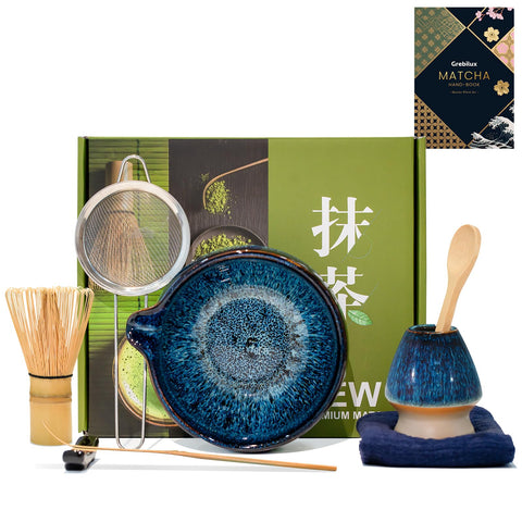 Grebilux bol de matcha de 530 ml para preparar matcha suave y ceremonial.