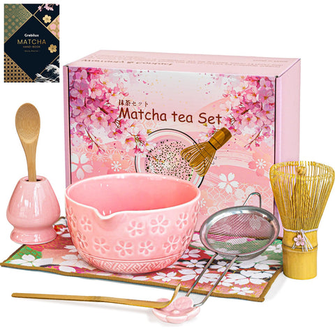Grebilux tazon ceramico 530 ml para preparar matcha en casa.