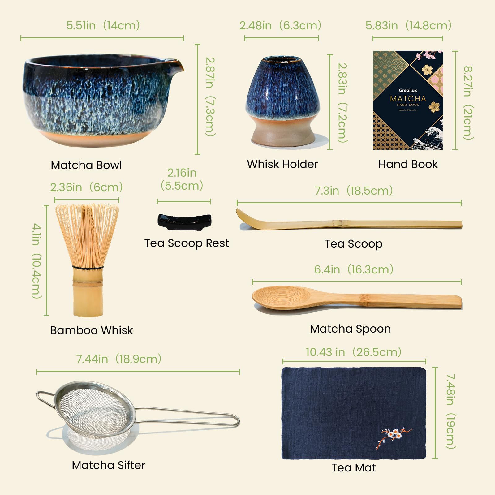 Grebilux tamiz matcha tamiza polvo fino para un vertido suave.