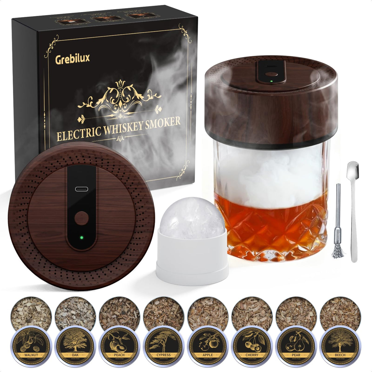 Grebilux Vintage smoker kit en caja de lujo, regalo ideal