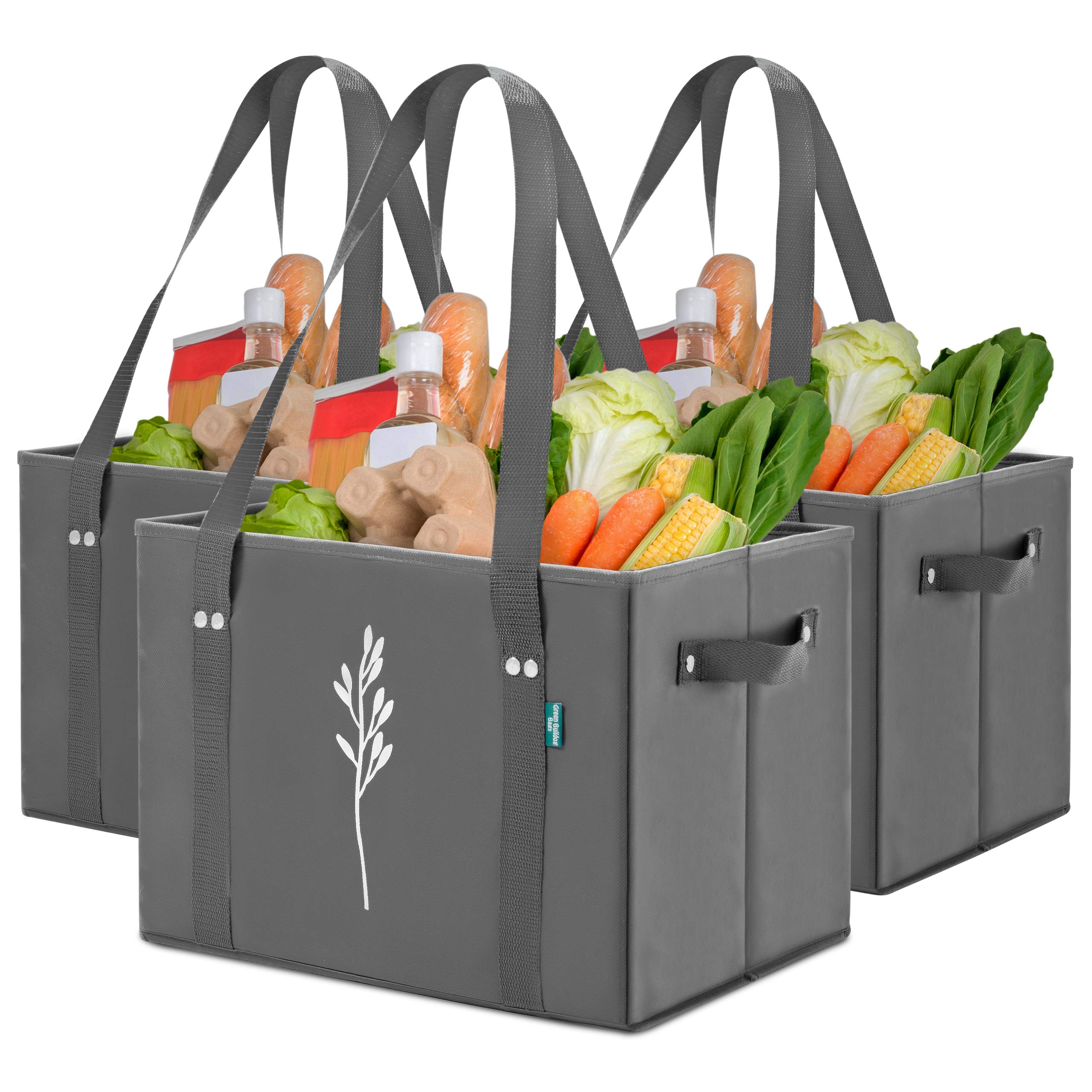 Green Bulldog Bags bolsa de compra dura con capacidad para 65 libras
