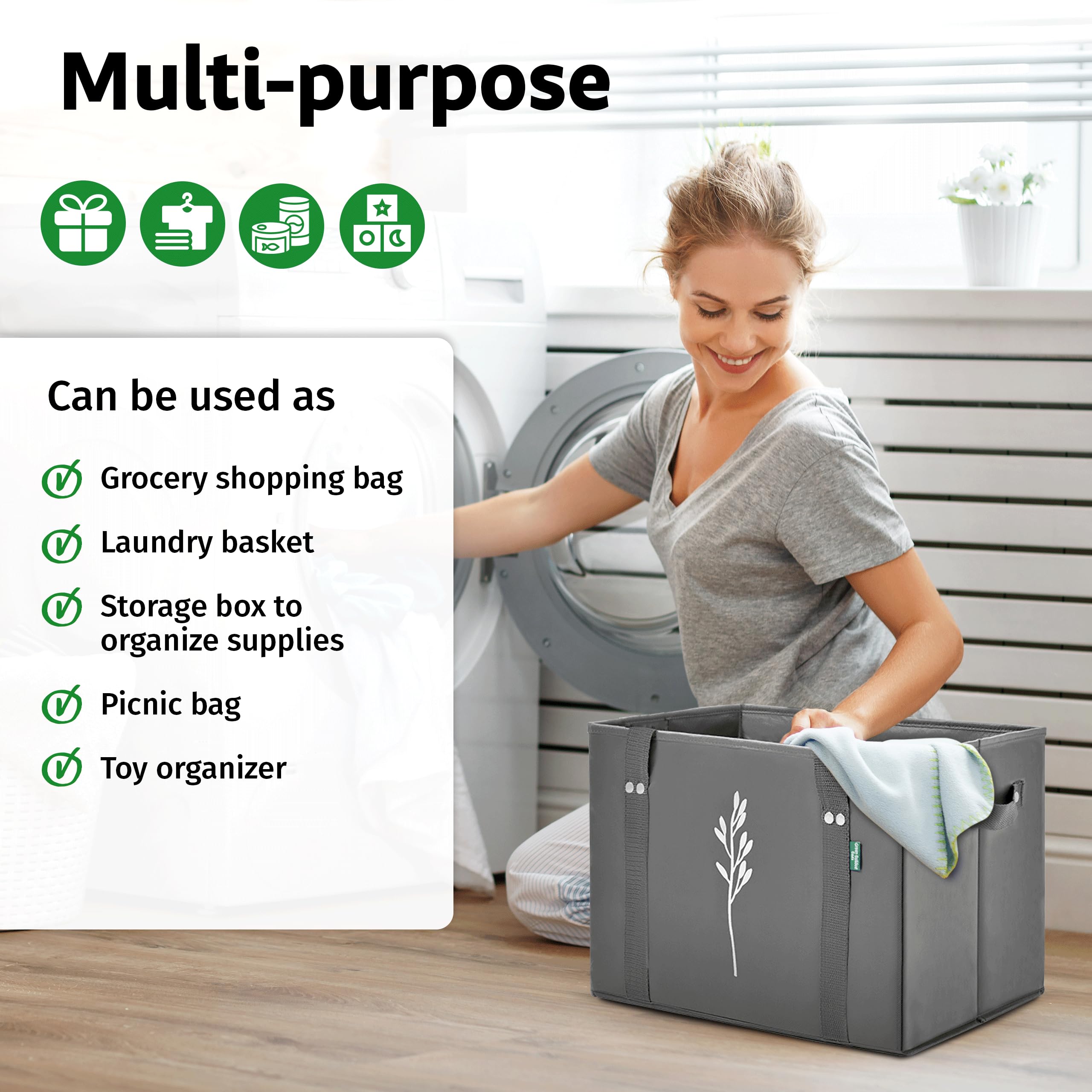 Green Bulldog Bags fácil de limpiar a mano