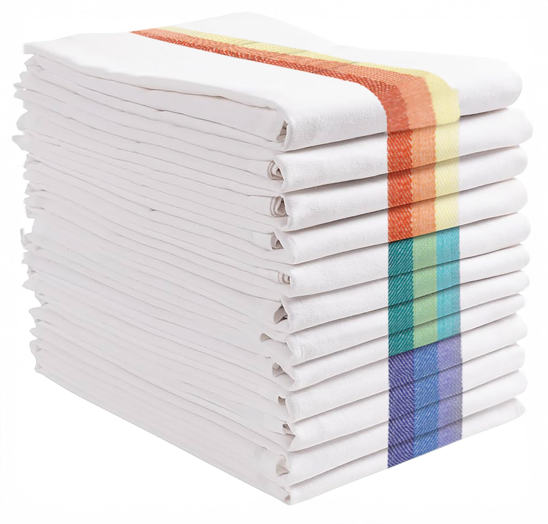 GREEN LIFESTYLE toallas de cocina con doby azul, absorbentes para secar platos y superficies