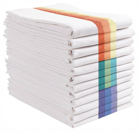 GREEN LIFESTYLE toallas de cocina con doby azul, absorbentes para secar platos y superficies