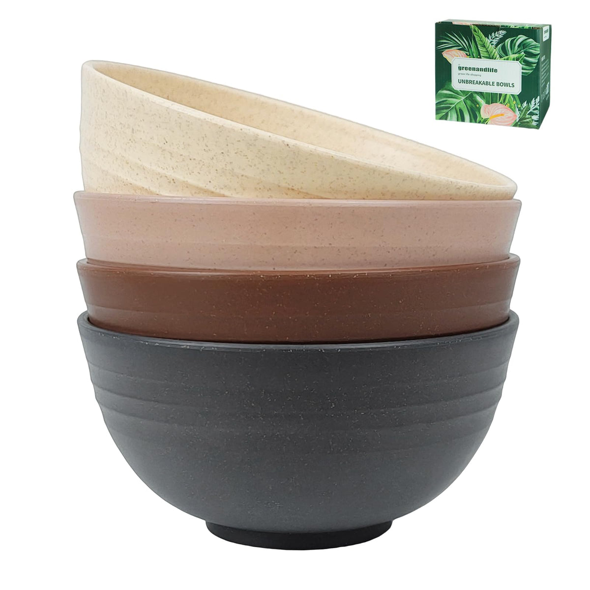 Greenandlife cuencos color albaricoque en mesa, diseño práctico y cálido para comidas diarias.